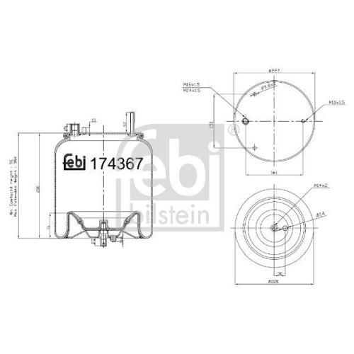 FEBI BILSTEIN Burduf, suspensie pneumatica