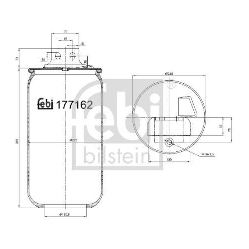 FEBI BILSTEIN Burduf, suspensie pneumatica