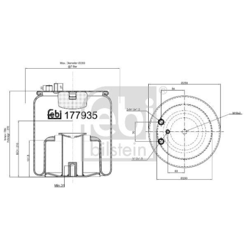 FEBI BILSTEIN Burduf, suspensie pneumatica