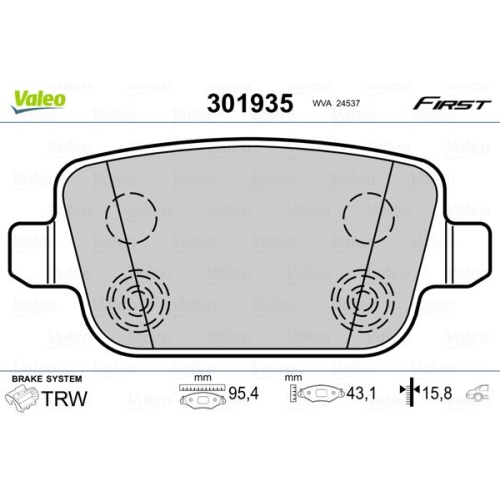 VALEO set placute frana,frana disc FIRST