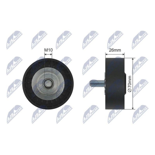 Rola intinzator curea transmisie Bmw Seria 5 (E60), 5 (E61), 6 (E63), 6 (E64), 7 (E65, E66, E67), X5 (E53); Ssangyong Actyon I, Actyon Sports I, Actyon Sports 2, Korando 2.0d-4.8 07.2001-, 422-137