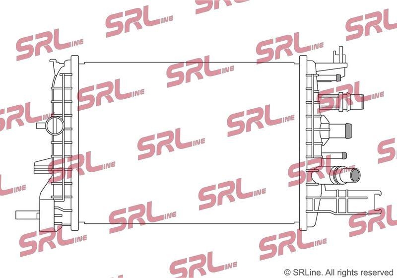 Radiator Dacia Dokker 12-, Duster 17-, Lodgy 12-, Logan 12-, Sandero 12-, motor: 1.5 dci, radiator temperatura joasa; intrare/iesire conectare rapida, 281x208x52, SRLine, Aluminiu/ Plastic brazat, 214106421R