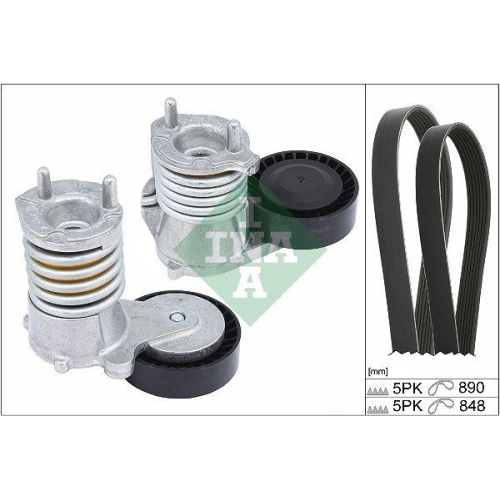 Set curea transmisie Ford Focus 2 (Da Hcp Dp) 07.04-09.13, Kuga I 02.08-11.12; Volvo C30 (533) 09.06-12.13, C70 2 Convertible (542) 03.06-12.13, S40 2 (544) 12.03-12.12, V50 (545) 12.03-12.12, INA