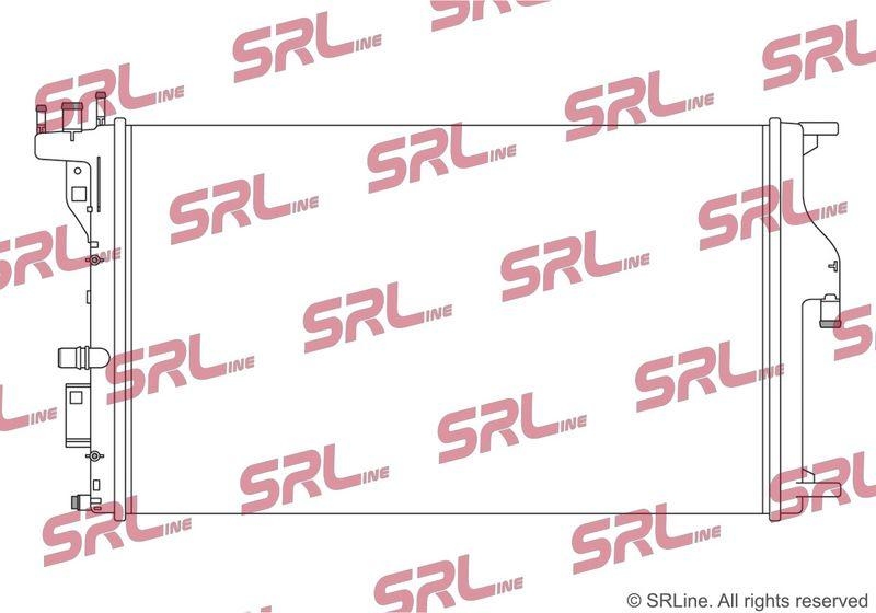 Radiator Dacia Duster 17-, motor: 1.5 dci, radiator auxiliar; iesire - conector rapid stanga, 650x395x16, SRLine, Aluminiu/ Plastic brazat, 214107273R