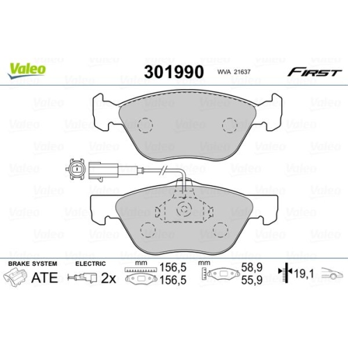 VALEO set placute frana,frana disc FIRST