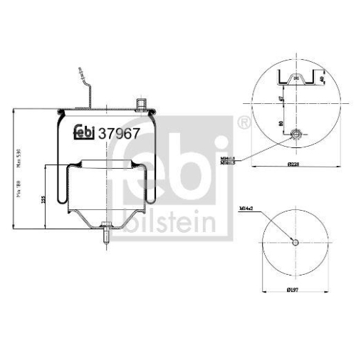 FEBI BILSTEIN Burduf, suspensie pneumatica