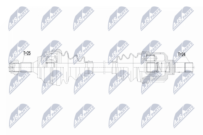 Planetara Peugeot 207 2006-, 208 2012-, 308 2007-, 3008 2009-, 5008 2009-, 2008 2013-; Citroen C3 2009-, C4 2009-, Ds3 2009-, Ds4 2011-, Ds3 2015-, Ds4 2015-; partea stanga, cutie viteze manuala; 3272QA; NTY, aftermarket