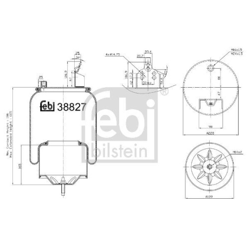 FEBI BILSTEIN Burduf, suspensie pneumatica