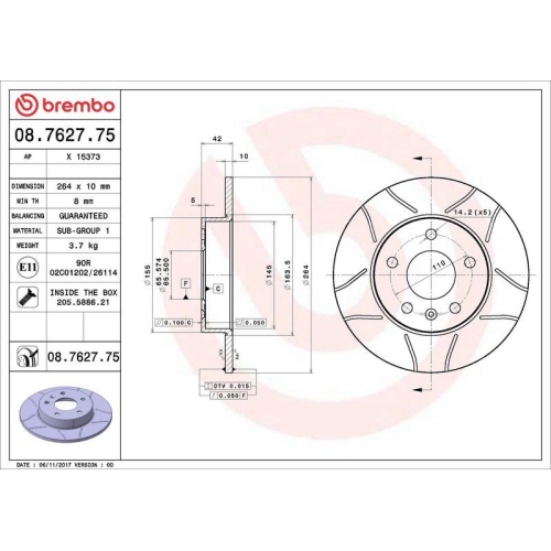 Set disc frana Opel Astra Classic Sedan (A04) 02.07-, Astra G Box / Estate (F70) 09.98-04.05, Astra G Classic (T98) 03.04-07.09, Astra G Classic Caravan (F35) 03.04-07.09, Astra G Classic Sedan (T98) 03.04-07.09, Astra G Convertible (T98) 03.01-10.05, Ast