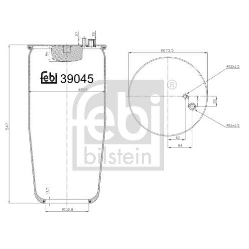 FEBI BILSTEIN Burduf, suspensie pneumatica