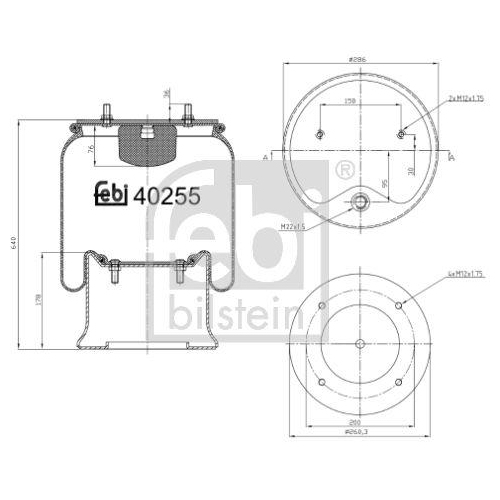 FEBI BILSTEIN Burduf, suspensie pneumatica