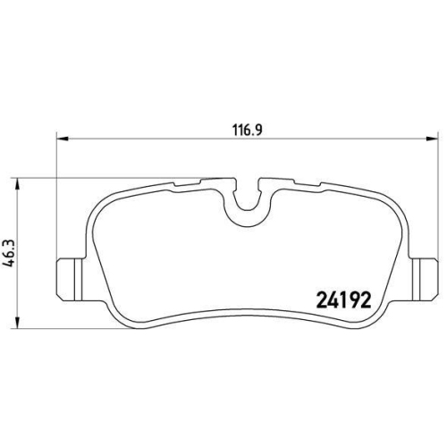 Placute frana Land Rover Discovery 3 (L319) 07.04-09.09, Discovery 3 Van (L319) 01.07-07.09, Discovery 4 (L319) 09.09-12.18, Discovery 4 Van (L319) 09.09-12.17, Range Rover 3 (L322) 03.02-12.12, Range Rover Sport I (L320) 02.05-03.13, Spate, BREMBO