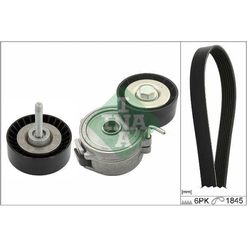 Set curea transmisie Ford Mondeo 4 (Ba7) 03.07-01.15, Mondeo 4 Saloon (Ba7) 03.07-01.15, Mondeo 4 Turnier (Ba7) 03.07-01.15, Mondeo 4 Van 03.07-01.15; Volvo S80 2 (124) 03.06-12.16, V70 3 (135) 04.07-04.16, INA