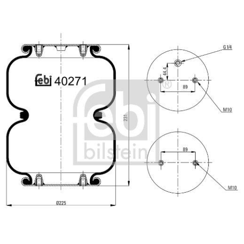 FEBI BILSTEIN Burduf, suspensie pneumatica
