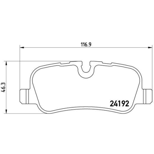 Placute frana Land Rover Discovery 4 (L319) 09.09-12.18, Discovery 4 Van (L319) 09.09-12.17, Range Rover 3 (L322) 03.02-12.12, Range Rover Sport I (L320) 02.05-03.13, Spate, BREMBO
