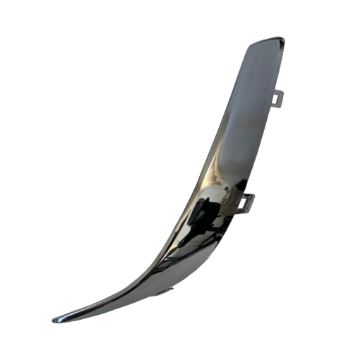 Ornament grila bara protectie, spoiler Opel Corsa D, 01.2011-12.2014, montare fata, stanga, cromat, RapidAuto
