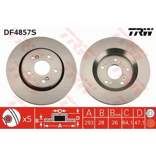 Disc frana Honda Cr-V, 06.2006-2012, TRW