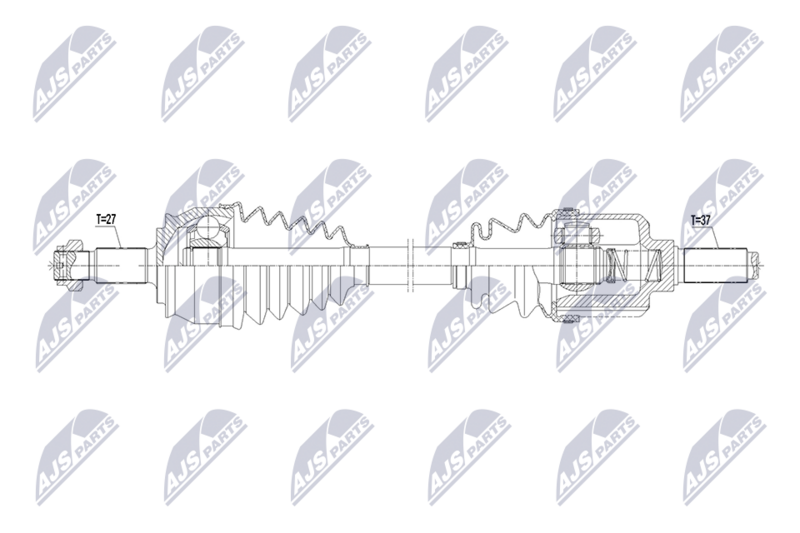 Planetara Peugeot 807 2.0 HDI 163 CP, 2.2 HDI 170 CP 2006-; Citroen C8 2.0 HDI 163 CP 2006-, 2.2 HDI 170 CP 2006-; partea stanga, cutie viteze automata; 14000785480; NTY, aftermarket