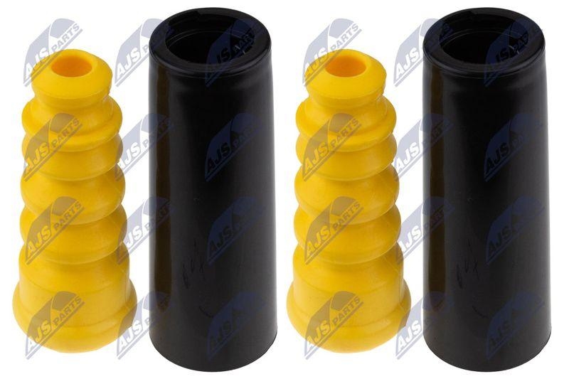 Capac protectie, burduf amortizor Mazda 2 2003-15, 3 2003-09, 5 2005-, Audi A3 1996-2003, Seat Leon 1999-2006, Toledo 1998-2004, Skoda Octavia 1996-2007, VW Bora 1998-2005, Golf 1997-2006, Jetta 2010-17, New Beetle 1999-2010; set, partea din spate; NTY