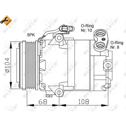 Compresor climatizare Opel Astra G (F48, F08), Zafira A (F75) Nrf 32080