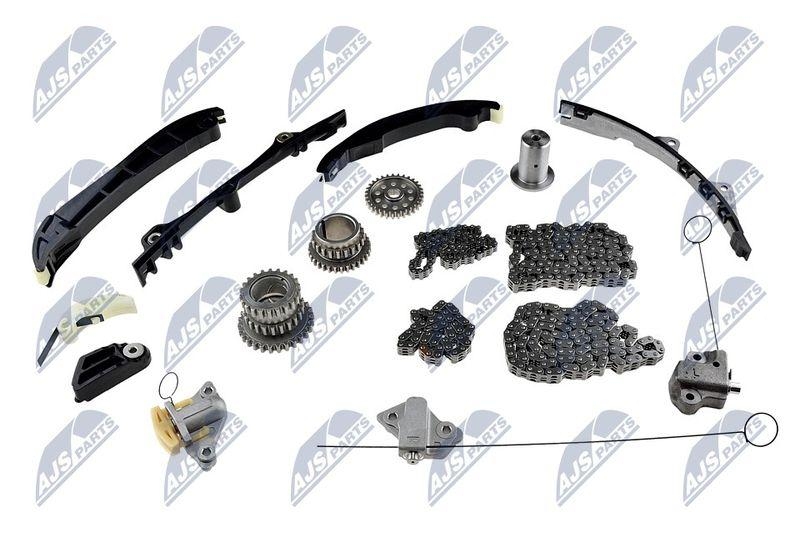 Kit distributie Jeep Grand Cherokee 3.6 2011-, Cherokee 3.6 2014-, Wrangler 3.6 2012-, Dodge Journey 3.6 2011-, Durango 3.6 2012-, Ram 1500 3.6 2014-, Chrysler 300c 3.6 2011-; 05184352AF; NTY, aftermarket