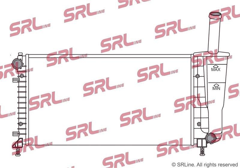 Radiator Fiat Idea 04-11, Punto 03-, motor: 1.2, 580x322x23, SRLine, Aluminiu/ Plastic etansat mecanic, 51724183