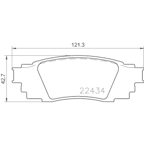 Placute frana Lexus Es ( Z10 A10 H10) 07.18-, Rx ( L2) 10.15-, Ux ( Aa1 Ah1 Ma1) 10.18-; Toyota Camry ( V7 Va7 Vh7) 06.17-, C-Hr ( X1) 10.16-, C-Hr Van ( X1) 10.16-, Corolla Cross (Zvg1 Zsg1 Mxgh1 Mxga1) 07.20-, Prius ( W6) 01.23-, Rav 4 5 ( A5 H5) 12.18-