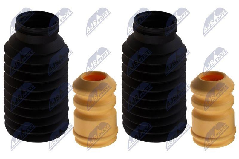 Capac protectie, burduf amortizor Mercedes Clasa C (W203 / CL203 / S203) 2000-2008, Clk (C209 / A209) 2002-2010; set, partea din fata; A2033230092; NTY, aftermarket