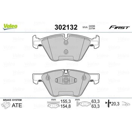 VALEO set placute frana,frana disc FIRST