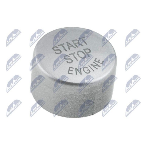 Capac buton pornire/oprire Bmw Seria 5 F10, F11 2009-, 7 F01, F02 2008-, 6 F12 2010-, 6 Coupe F13 2011-, pt comutator cu Start-Off Automat -culoare : Argintiu, 61319153831