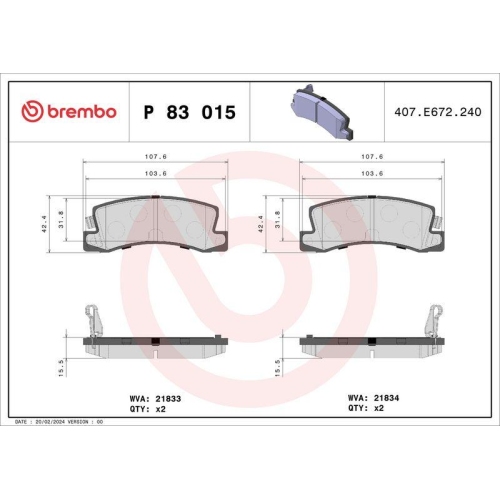 Placute frana Lexus Es (Mcv , Rx (Mcu15); Toyota Avensis ( T22), Avensis Liftback ( T22), Avensis Station Wagon ( T22), Camry ( V1), Camry ( V2), Camry Estate ( V1), Camry Sedan ( V3), Camry Station Wagon ( V2), Carina E 6 ( T19), Carina E 6 Saloon ( T19)