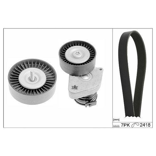 Set curea transmisie Mercedes Clasa C (W203) 05.00-12.07, Clasa C (W204) 01.07-01.15, Clasa C Coupe (Cl203) 03.01-06.11, Clasa C T-Model (S203) 03.01-08.07, Clasa C T-Model (S204) 08.07-08.14, Clasa CLC (Cl203) 05.08-06.11, Clk (C209) 05.02-03.10, Clk Cab