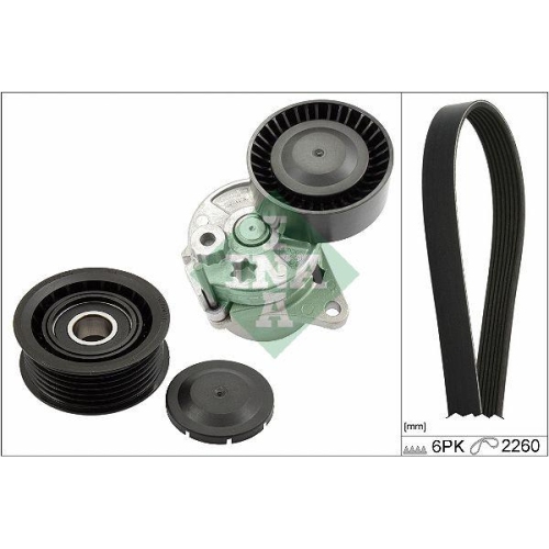 Set curea transmisie Mercedes Clasa C (W203) 05.00-12.07, Clasa C Coupe (Cl203) 03.01-06.11, Clasa C T-Model (S203) 03.01-08.07, Clk (C209) 05.02-03.10, Clasa S (W220) 09.98-08.05, INA