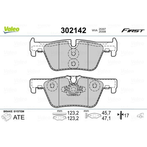 VALEO set placute frana,frana disc FIRST