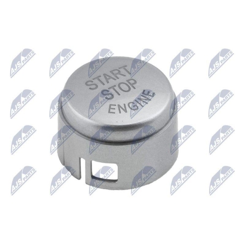 Capac buton pornire/oprire Bmw Seria 5 F10, F11 2009-, 7 F01, F02 2008-, 6 F12 2010-, 6 Coupe F13 2011-, nu este compatibil cu comutator cu Start-Off Automat-culoare : Argintiu, 61319153832