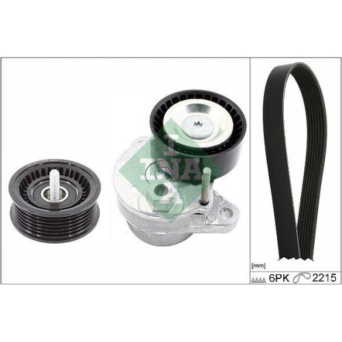 Set curea transmisie Mercedes Clasa C (W204) 01.07-01.15, Clasa E Convertible (A207) 01.10-12.16, Clasa E Coupe (C207) 01.09-12.16, Clasa E T-Model (S212) 08.09-12.16, R-Class (W251 V251) 08.05-10.17, Slk (R172) 01.11-, INA