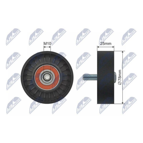 Rola intinzator curea transmisie Citroen C5, C5 I, C5 2, C8, Evasion, Jumpy, Xsara, Xsara Picasso; Fiat Scudo, Ulysse; Lancia Phedra, Zeta; Peugeot 206, 307, 406 1.8, 2.0, 2.2 01.99-, 2022-00