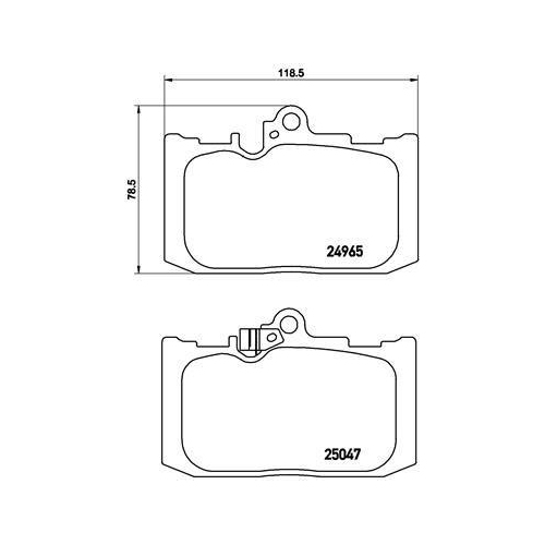 Placute frana Lexus Gs ( L1) 08.11-, Rc ( C1) 08.14-, Fata, BREMBO