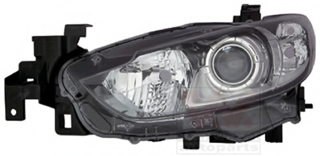 Far Mazda 6 (Gj), 11.2012-, Electric, tip bec H11+H15, omologare ECE, fara motoras, cu lumini de zi, GHP9510L0C; GHP9510L0D; GHP9510L0F, Stanga