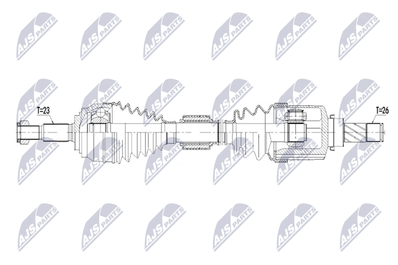 Planetara Renault Clio V 1.5 DCI 2019-; partea stanga, cutie viteze manuala cu 6 trepte; 391019563R; NTY, aftermarket