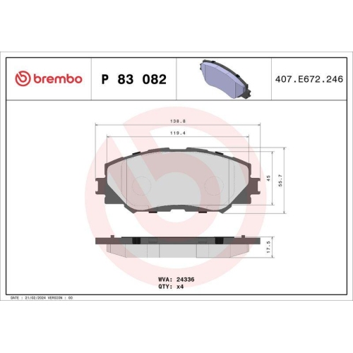 Placute frana Lexus Hs (Anf10) 07.09-01.18; Subaru Trezia 11.10-; Toyota Auris ( E15) 10.06-09.12, Corolla Saloon ( E18 Zre1) 06.13-02.21, Corolla Sedan ( E15) 10.06-12.18, Matrix ( E14) 01.08-12.15, Rav 4 3 ( A3) 06.05-08.14, Rav 4 4 ( A4) 12.12-09.19, U