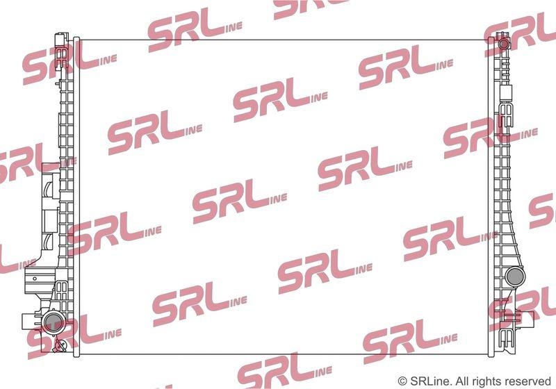 Radiator Volvo S60/V60 18-, S90/V90 16-, Xc60 17-, motor: 2.0 T, iesire - conector rapid stanga, 690x530x16, SRLine, Aluminiu/ Plastic brazat, 31684238; 32138766