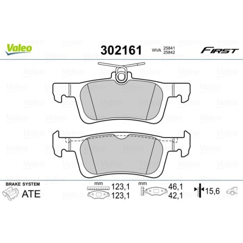 VALEO set placute frana,frana disc FIRST