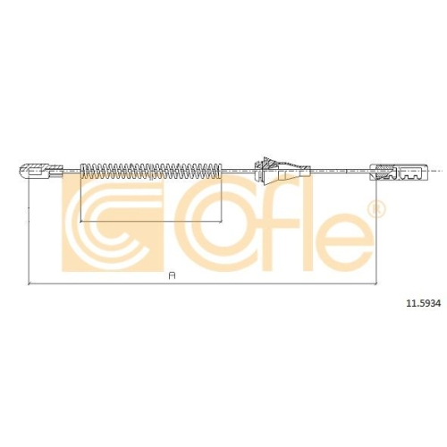 Cablu frana mana Opel Vectra B Cofle 115934, parte montare : stanga, dreapta, spate