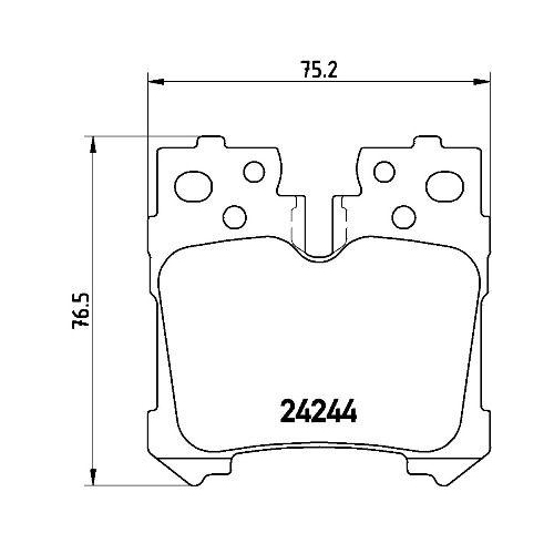 Placute frana Lexus Ls ( F4) 04.06-, Ls ( F5) 10.17-; Toyota Mirai (Jpd2) 11.20-, Spate, BREMBO