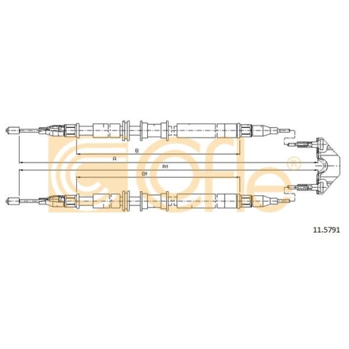 Cablu frana mana Opel Zafira A (F75) Cofle 115791, parte montare : spate