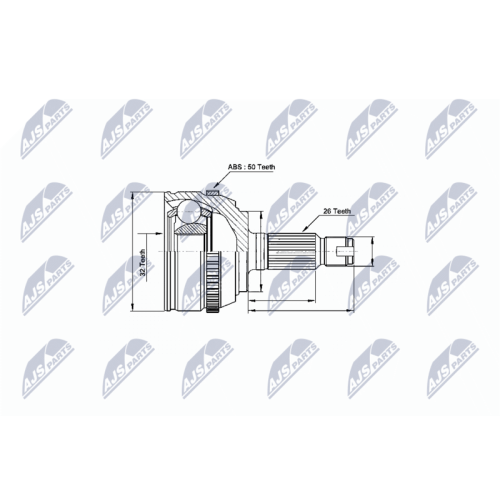 Cap planetara exterior Honda Civic Uk 1.7ctdi 2001-, +Abs=50t, NPZ-HD-037