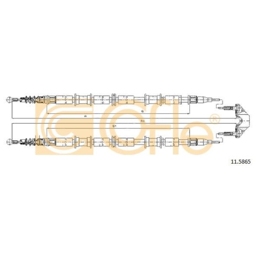 Cablu frana mana Opel Zafira A (F75) Cofle 115865, parte montare : spate