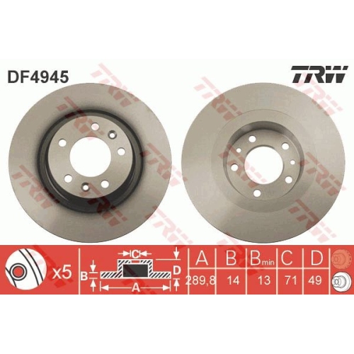 Disc frana TRW DF4945, Spate