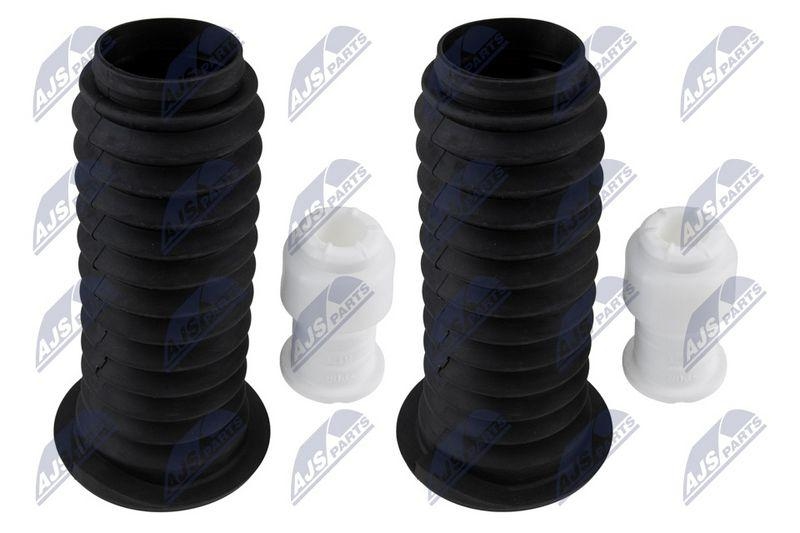 Capac protectie, burduf amortizor Nissan Qashqai 2013-, X-Trail 2013-, Renault Kadjar 2015-, Megane 2015-; set, partea din fata; 540344EA0A; NTY, aftermarket